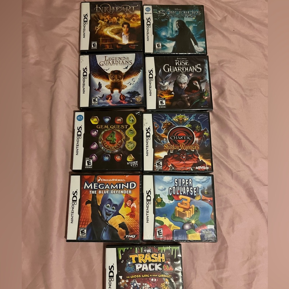 Nintendo DS UNOPENED STILL SEALED Game Bundle